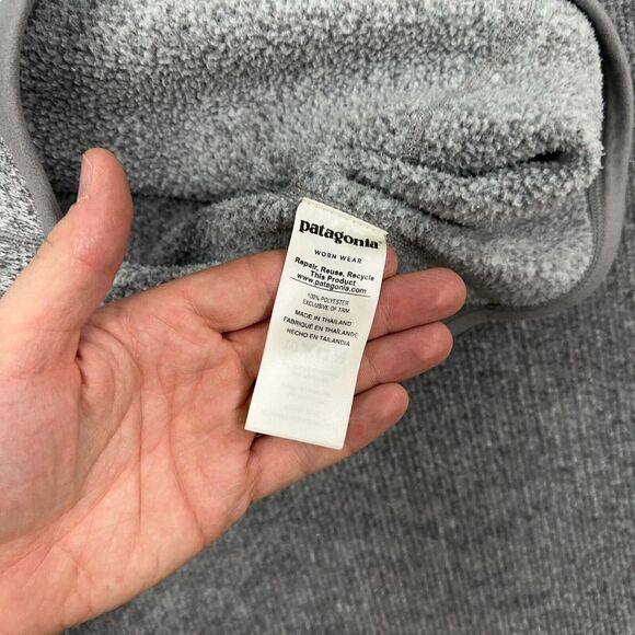Patagonia Gray Women's Sweater size large 1/4 Zipper - Picture 8 of 11